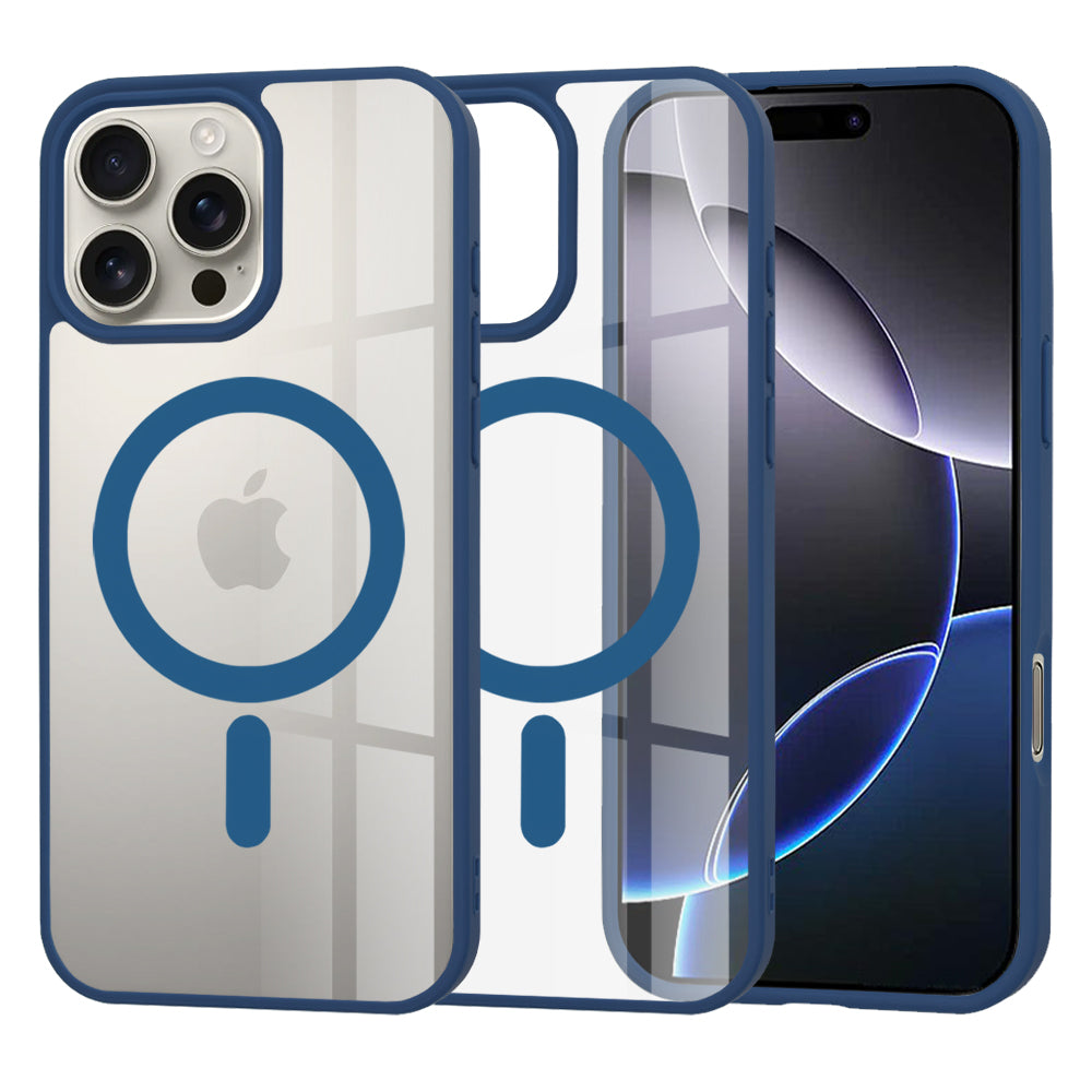 Coque MagSafe pour Apple iPhone 16 Pro Max, Techsuit, Pro, Bleue