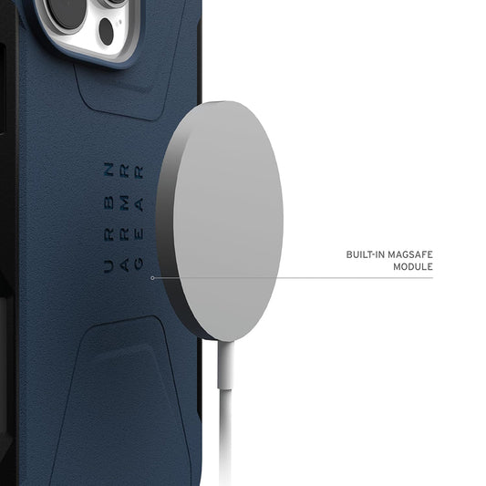 Coque MagSafe pour Apple iPhone 16 Pro Max, Urban Armor Gear, Civilian, Bleu marine