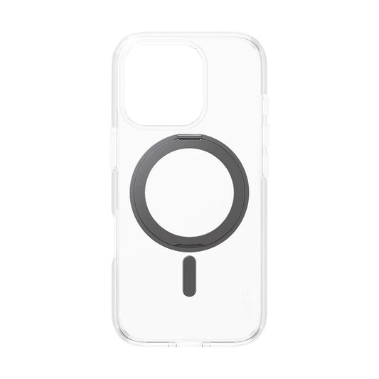 Coque MagSafe pour Apple iPhone 16 Pro, PanzerGlass, avec support Kickstand, Transparent Noir