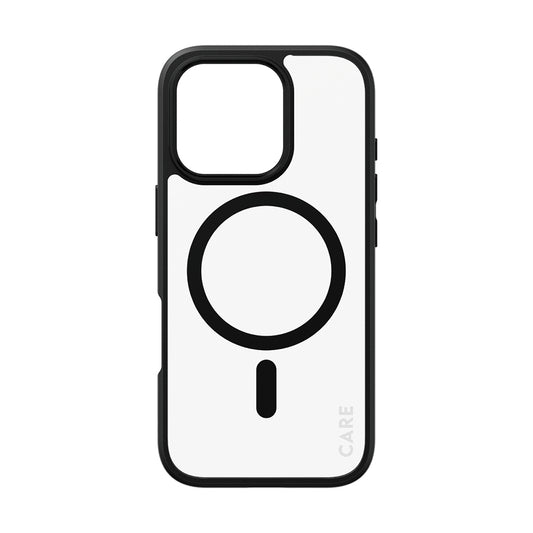 Coque MagSafe pour Apple iPhone 16 Pro, PanzerGlass, Care Urban Combat, Noire Transparente