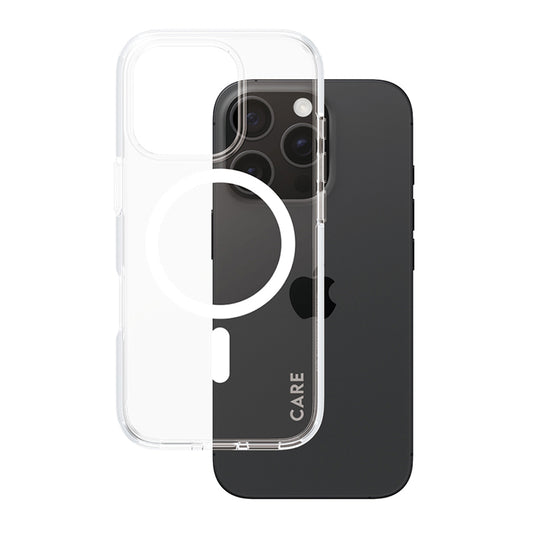 Coque MagSafe pour Apple iPhone 16 Pro, PanzerGlass, Care Urban Combat, Transparente Blanche
