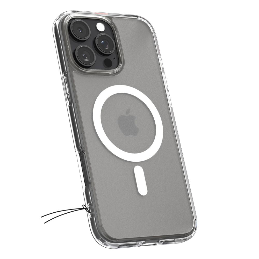 Coque MagSafe pour Apple iPhone 16 Pro, Spigen, Ultra Hybrid, Transparent Satiné ACS08133