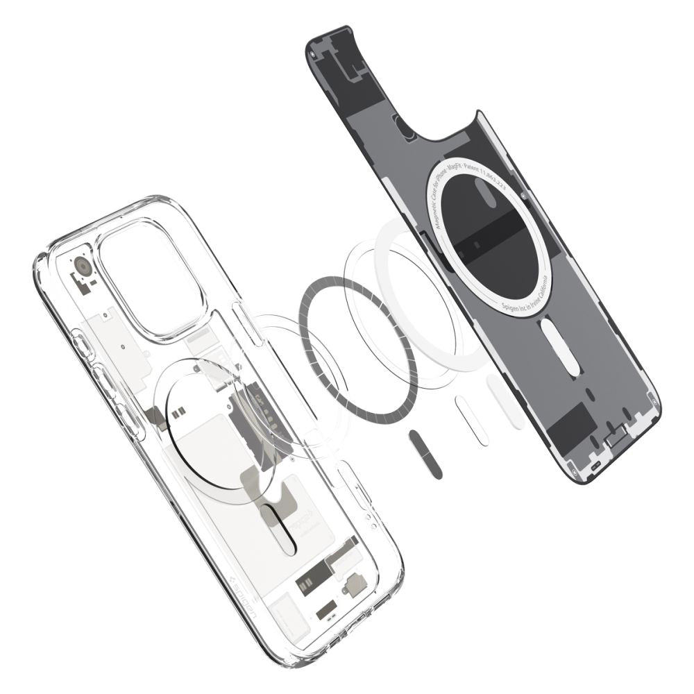 MagSafe Hülle für Apple iPhone 16 Pro, Spigen, Ultra Hybrid Zero One, Beige ACS08137