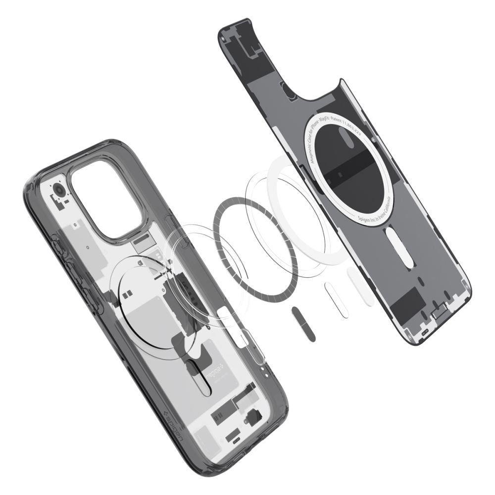 Coque MagSafe pour Apple iPhone 16 Pro, Spigen, Ultra Hybrid Zero One, Noir Mat ACS08135