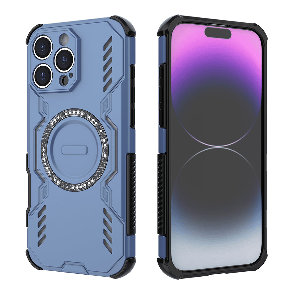 Coque MagSafe pour Apple iPhone 16 Pro, Techsuit, ArmorMag, Bleue