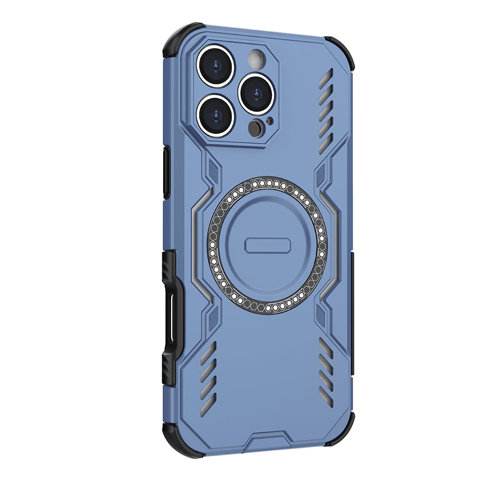 Coque MagSafe pour Apple iPhone 16 Pro, Techsuit, ArmorMag, Bleue
