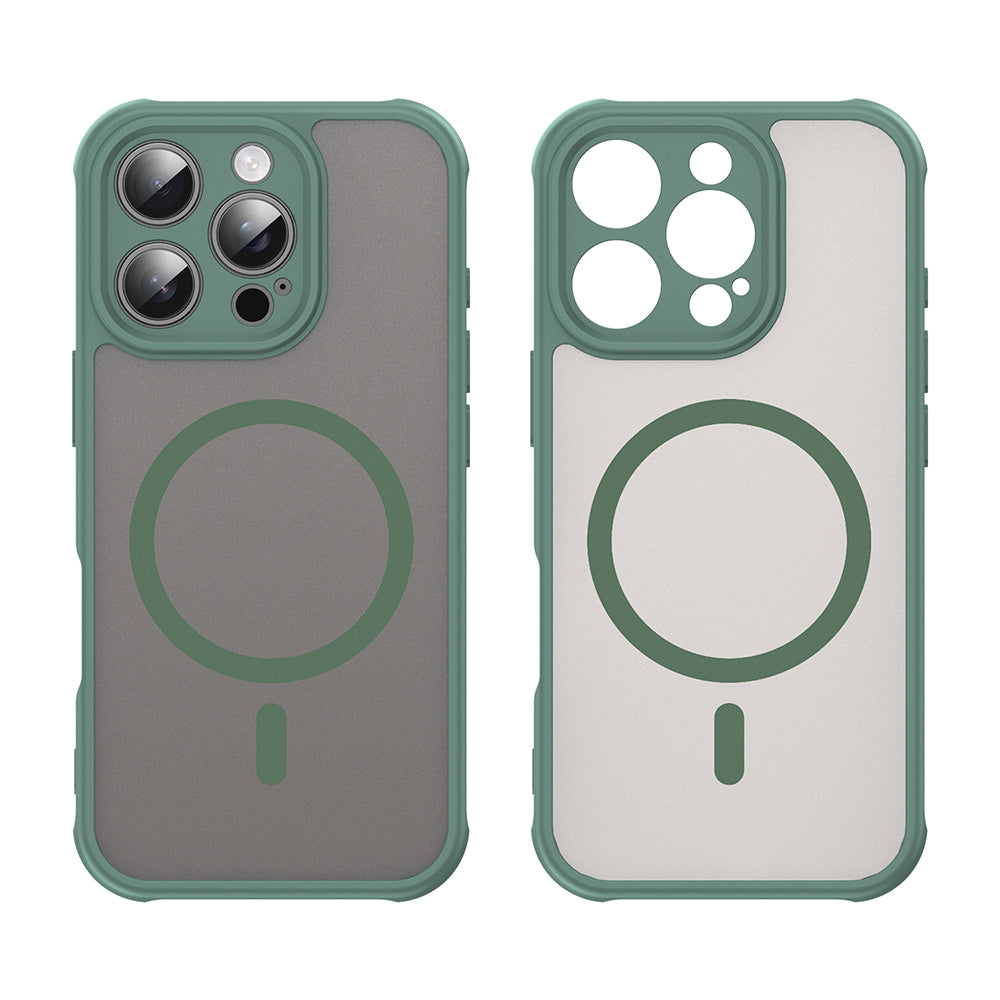 Coque MagSafe pour Apple iPhone 16 Pro, Techsuit, HaloFrost II, Vert