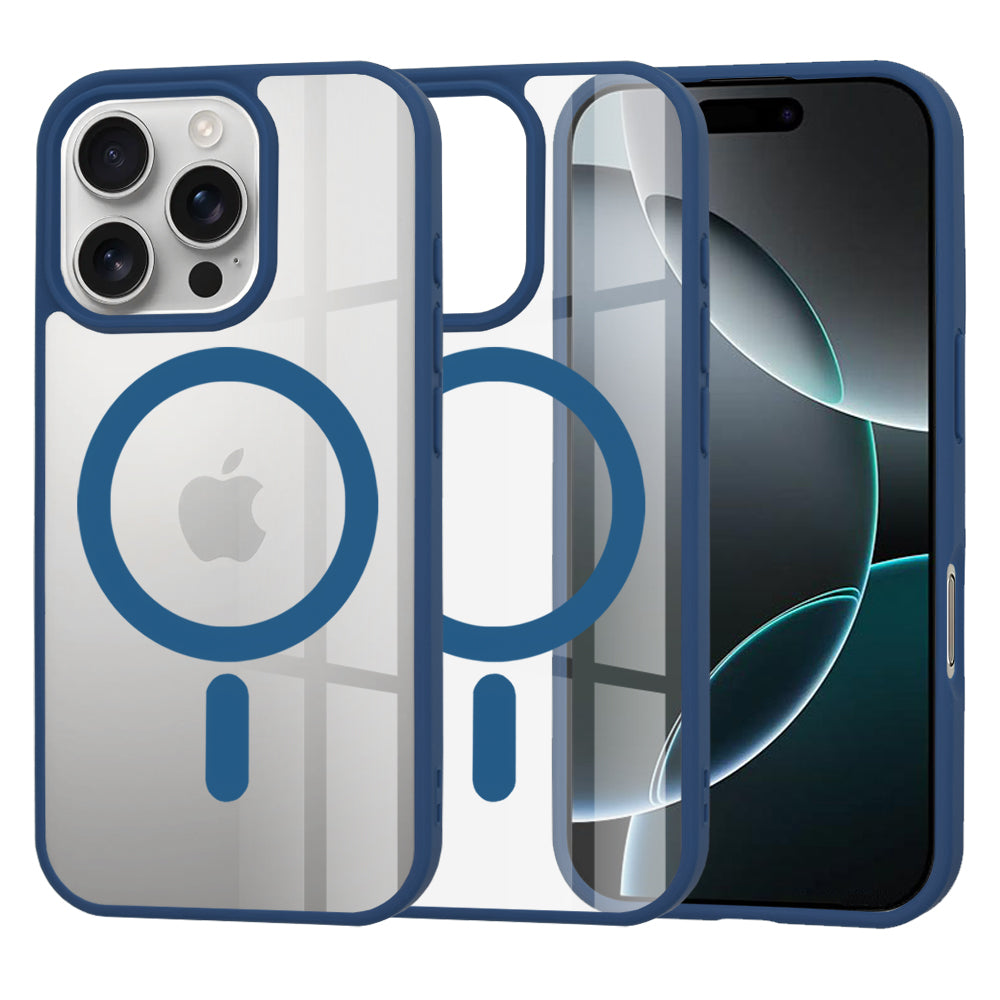 Coque MagSafe pour Apple iPhone 16 Pro, Techsuit, Pro, Bleue