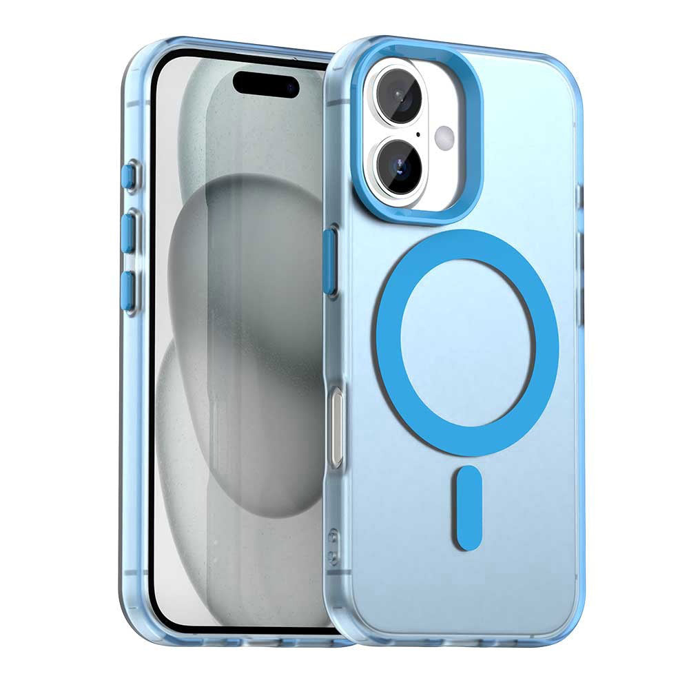 Coque MagSafe pour Apple iPhone 16, Techsuit, CandyCase, Bleue