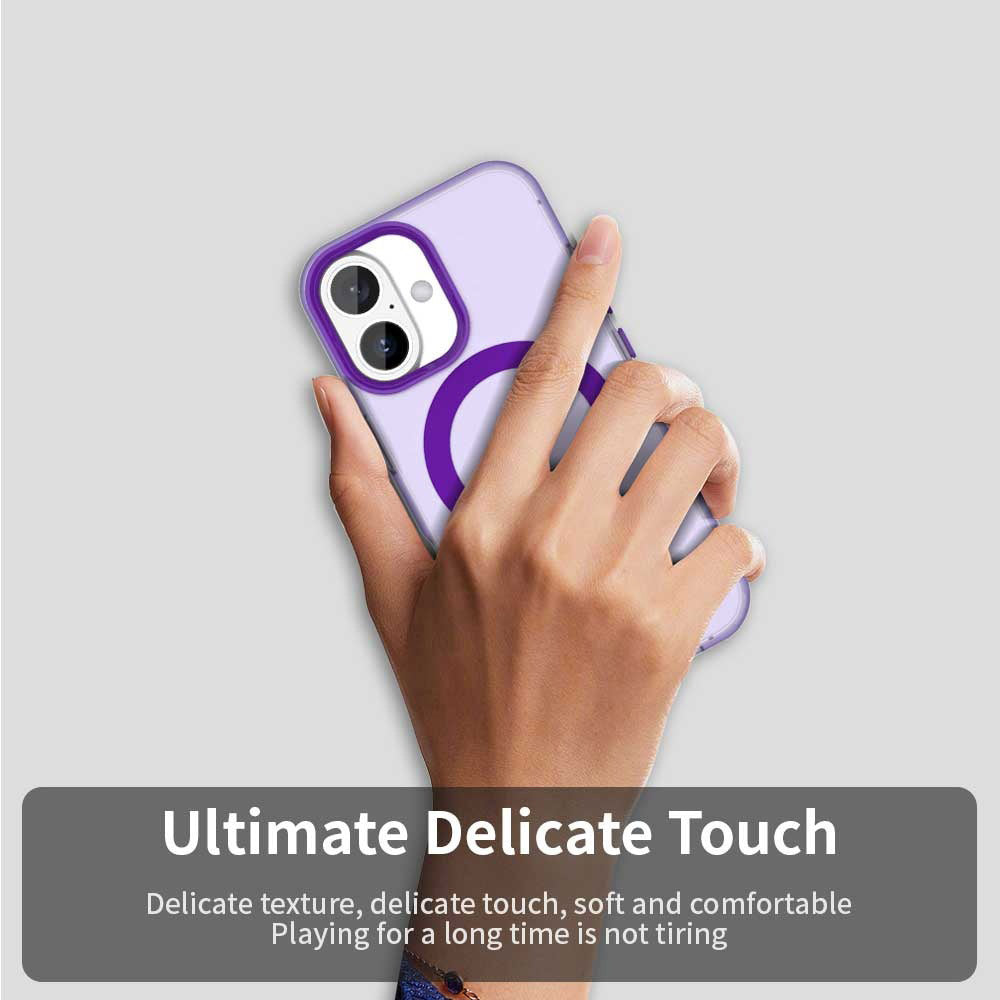 Coque MagSafe pour Apple iPhone 16, Techsuit, CandyCase, Violet