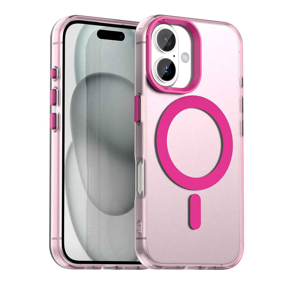 Coque MagSafe pour Apple iPhone 16, Techsuit, CandyCase, Rose