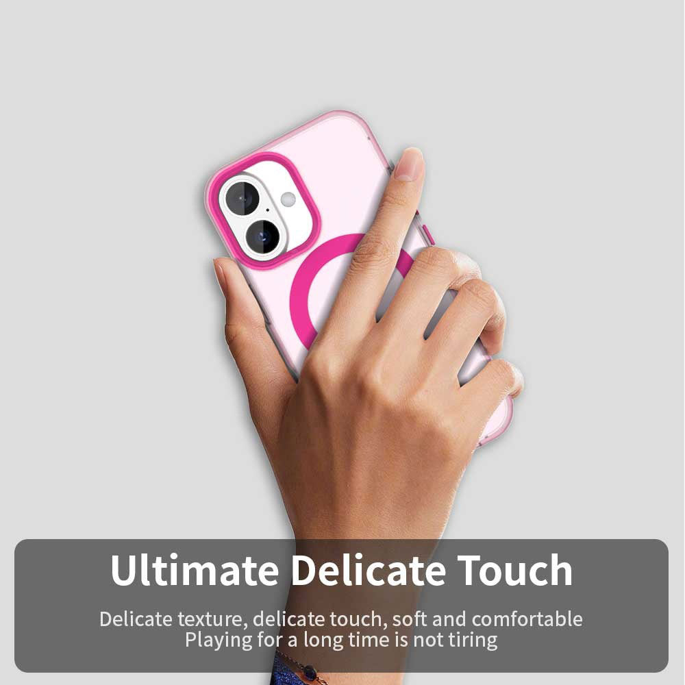 Coque MagSafe pour Apple iPhone 16, Techsuit, CandyCase, Rose
