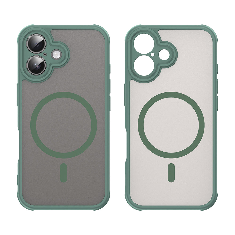 Coque MagSafe pour Apple iPhone 16, Techsuit, HaloFrost II, Vert