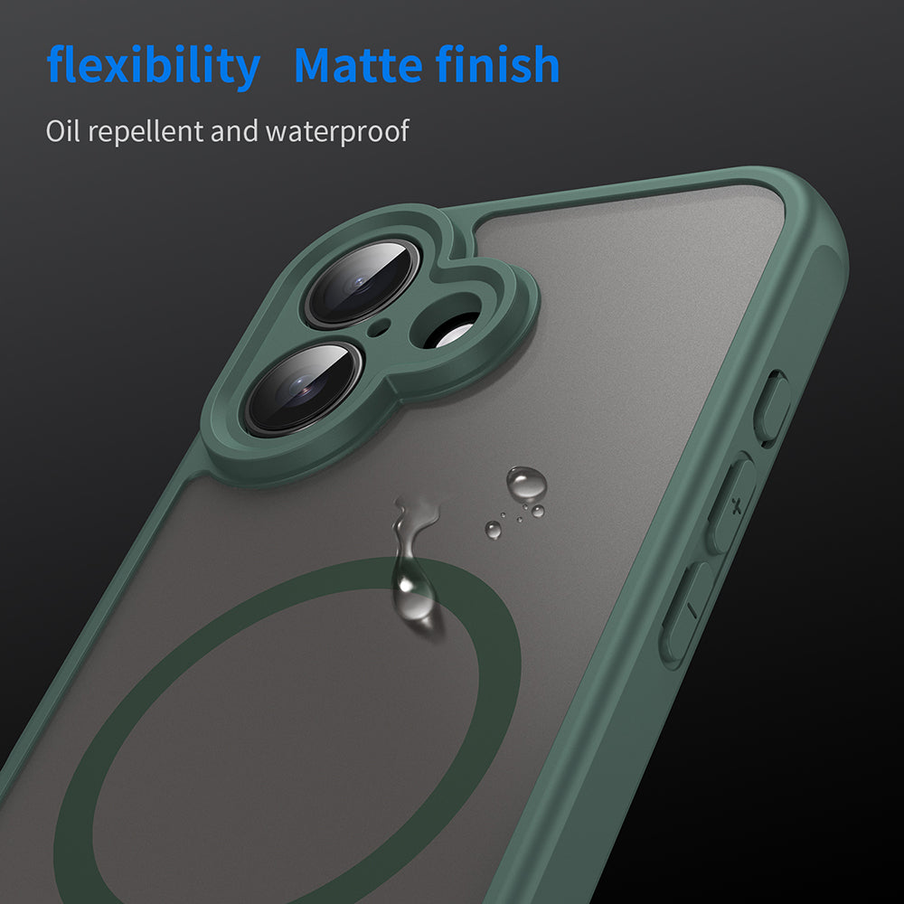 Coque MagSafe pour Apple iPhone 16, Techsuit, HaloFrost II, Vert