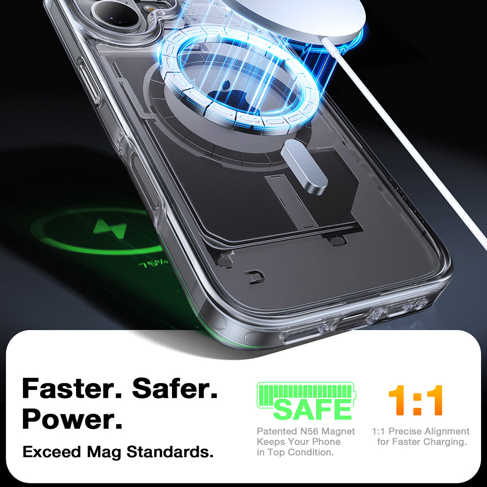 Coque MagSafe pour Apple iPhone 16, Torras, Diamond, Transparente