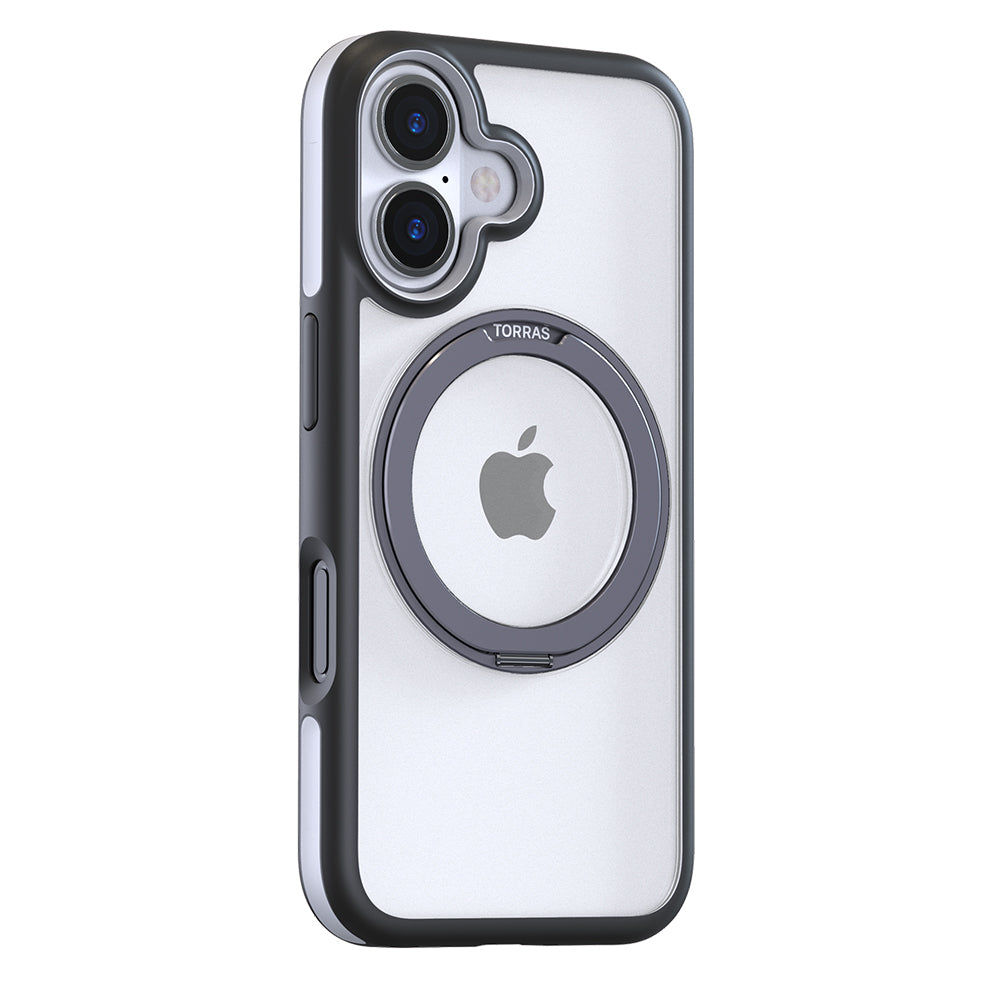 MagSafe Hülle für Apple iPhone 16, Torras, Ostand R Fusion, Schwarz