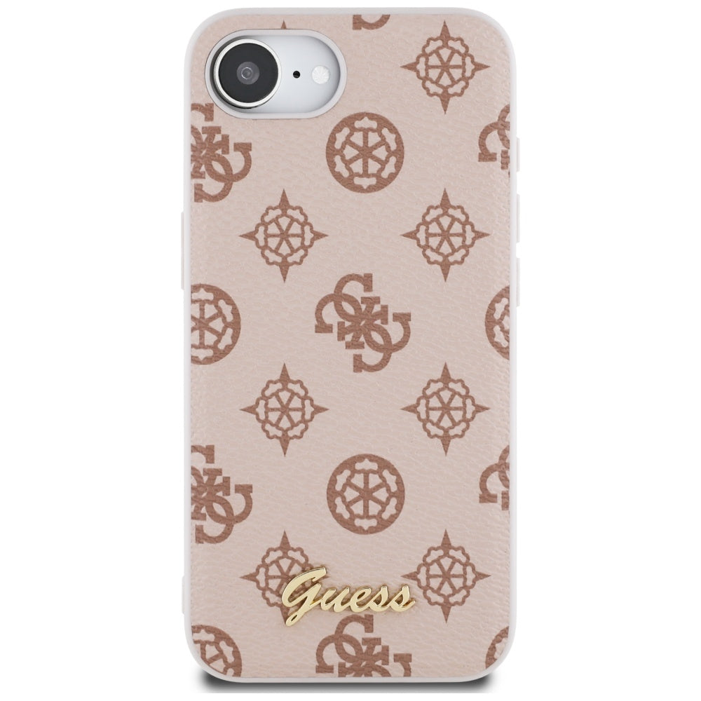 MagSafe Case for Apple iPhone 17e / 16e, Guess, Peony Script, Brown