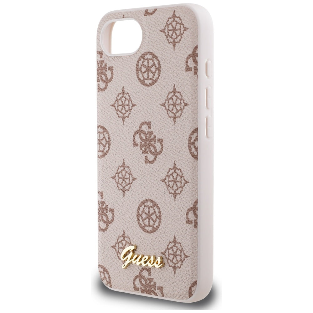 MagSafe Case for Apple iPhone 17e / 16e, Guess, Peony Script, Brown