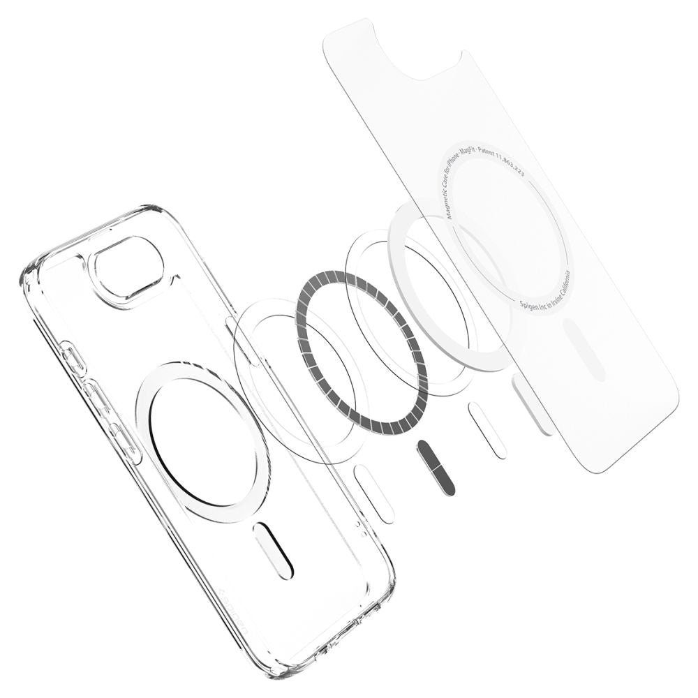 Coque MagSafe pour Apple iPhone 17e / 16e, Spigen, Ultra Hybrid, Blanc Satiné