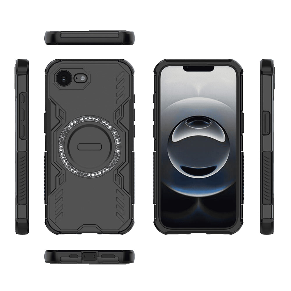 Coque MagSafe pour Apple iPhone 17e / 16e, Techsuit, ArmorMag, Noire