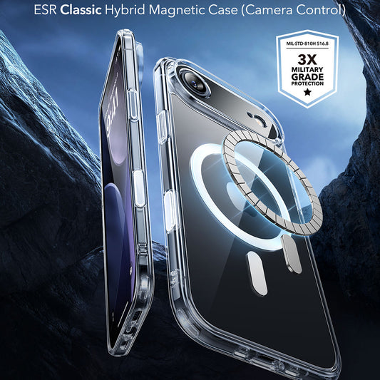 Coque MagSafe pour Apple iPhone 17 Air, ESR, Classic Hybrid, Transparente