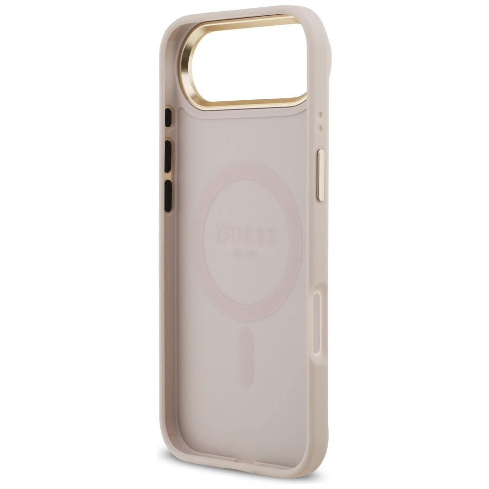 Housse MagSafe pour Apple iPhone 17 Air, Guess, 4G Classic, Rose.