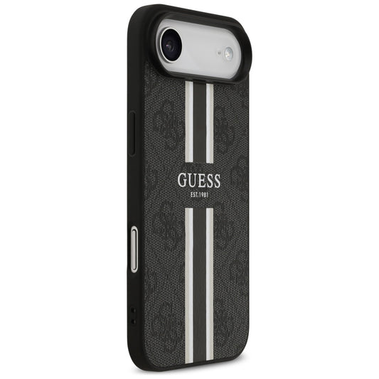 MagSafe Hülle für Apple iPhone 17 Air, Guess, 4G Printed Stripes, Schwarz