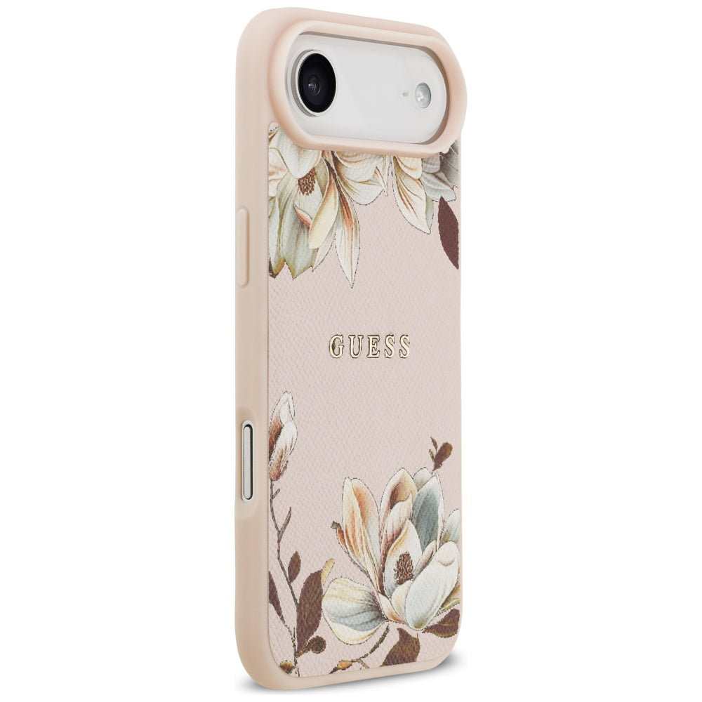 Coque MagSafe pour Apple iPhone 17 Air, Guess, Grained Flowers, Rose