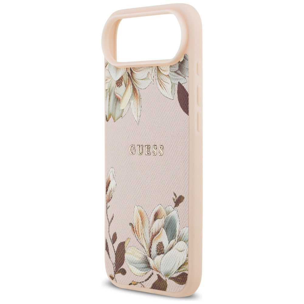 Coque MagSafe pour Apple iPhone 17 Air, Guess, Grained Flowers, Rose