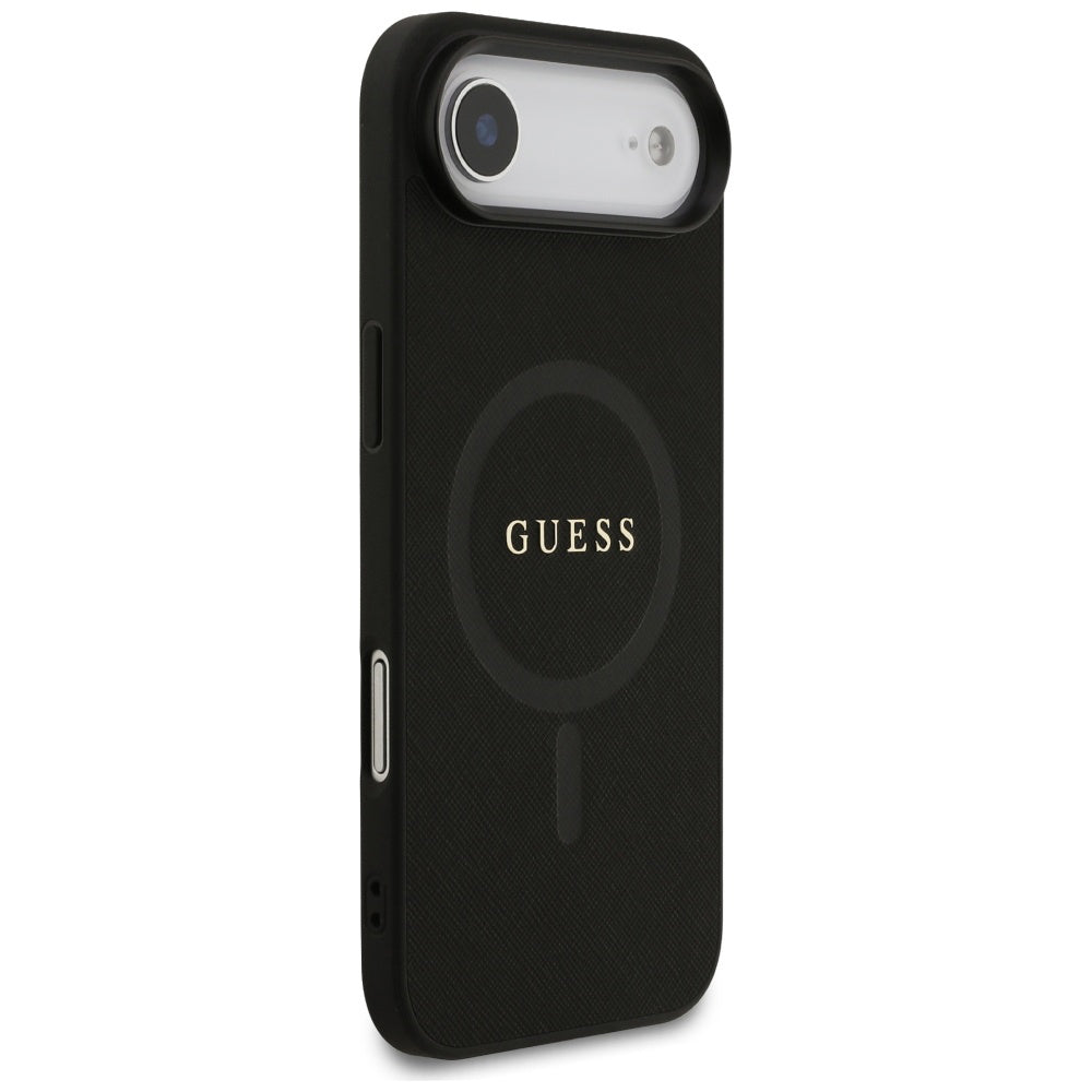 Coque MagSafe pour Apple iPhone 17 Air, Guess, Saffiano Classic Logo, Noire