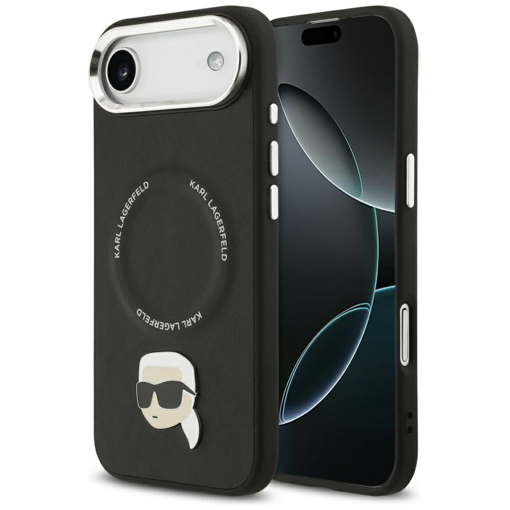 Étui MagSafe pour Apple iPhone 17 Air, Karl Lagerfeld, Karl Pin, Noir