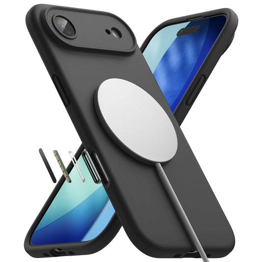 Coque MagSafe pour Apple iPhone 17 Air, Ringke, Silicone, Noire