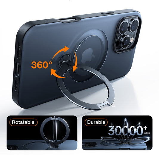 MagSafe Case for Apple iPhone 17 Air, Torras, Ostand Spin, Black