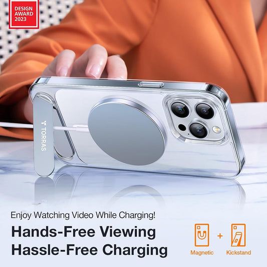 MagSafe Case for Apple iPhone 17 Air, Torras, Pstand, Black