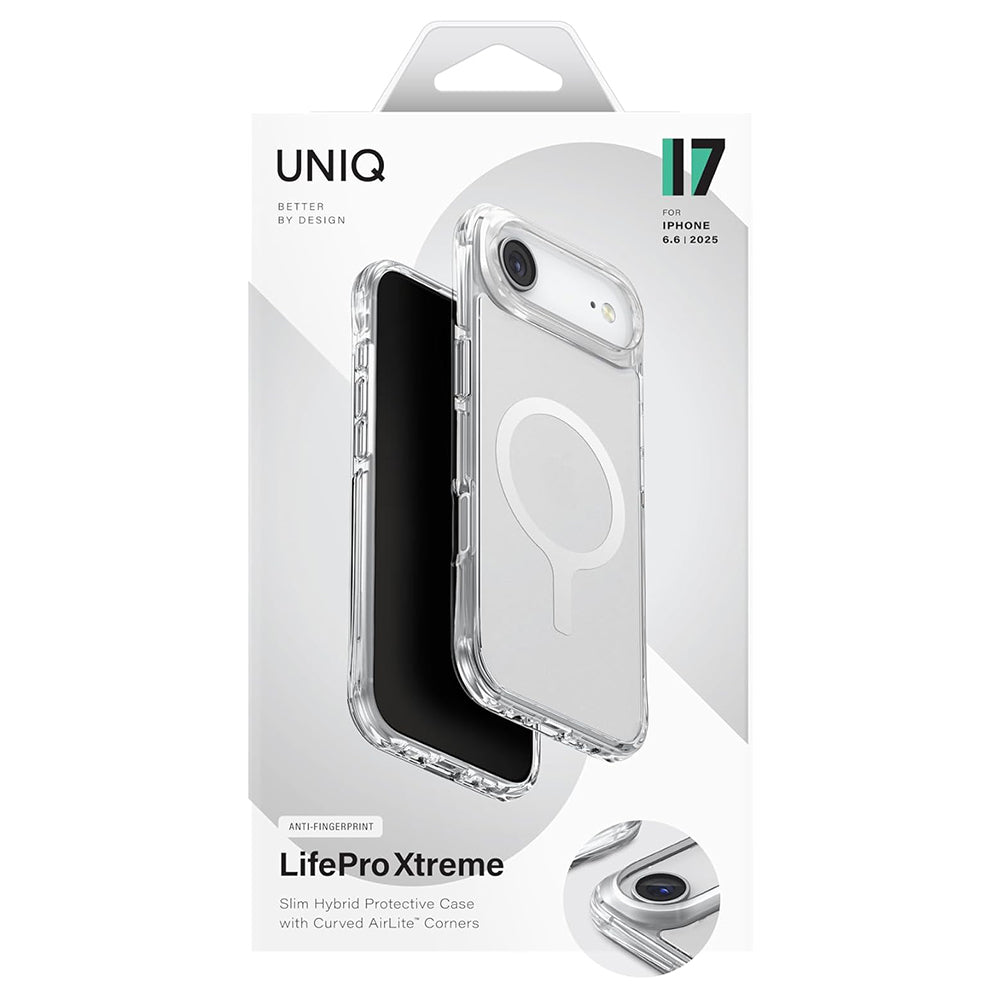 MagSafe Hülle für Apple iPhone 17 Air, UNIQ, LifePro Xtreme MagClick, Transparent