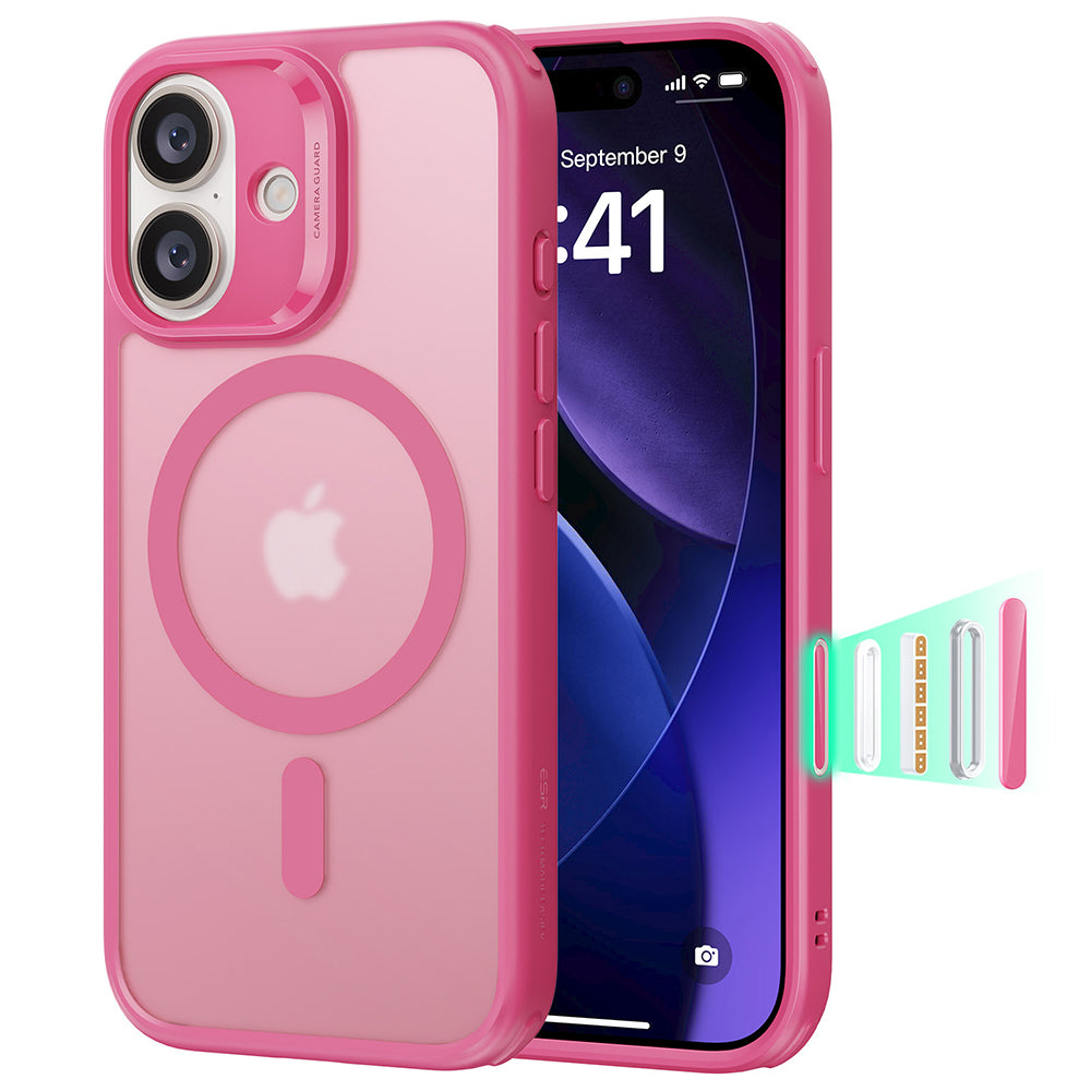 Coque MagSafe pour Apple iPhone 17, ESR, Classic Hybrid, Rose Satiné