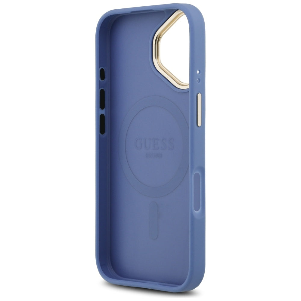 Étui MagSafe pour Apple iPhone 17, Guess, 4G Classic, Bleu