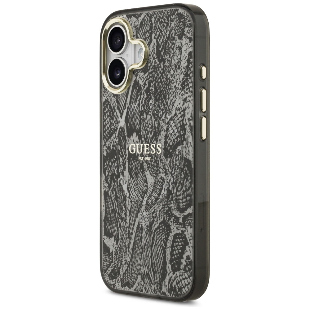MagSafe Case for Apple iPhone 17, Guess, Python Pattern, Black