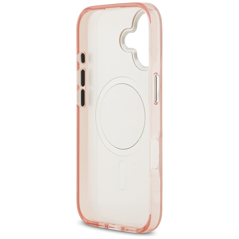 MagSafe Case for Apple iPhone 17, Karl Lagerfeld, IML Aquarelle Logo Choupette, Silver Pink