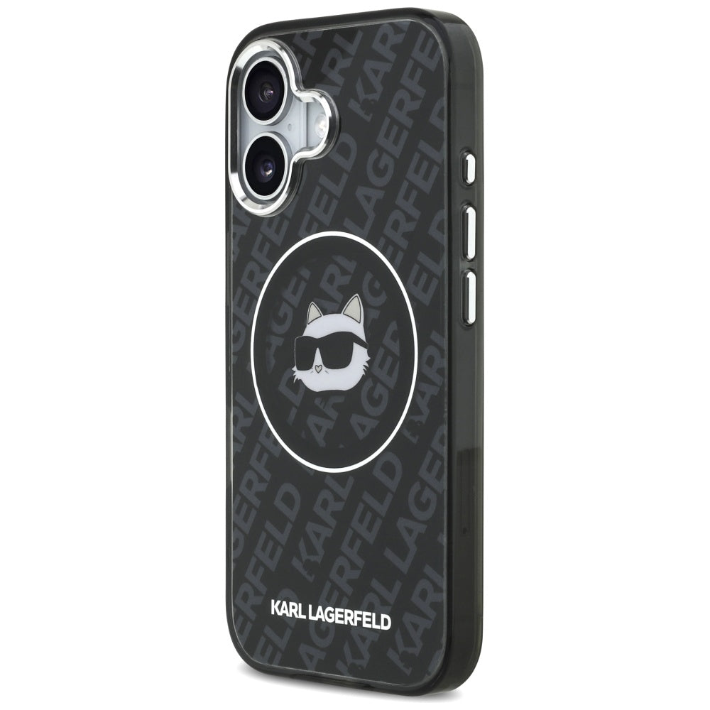 MagSafe Hülle für Apple iPhone 17, Karl Lagerfeld, IML Choupette's Head, Schwarz
