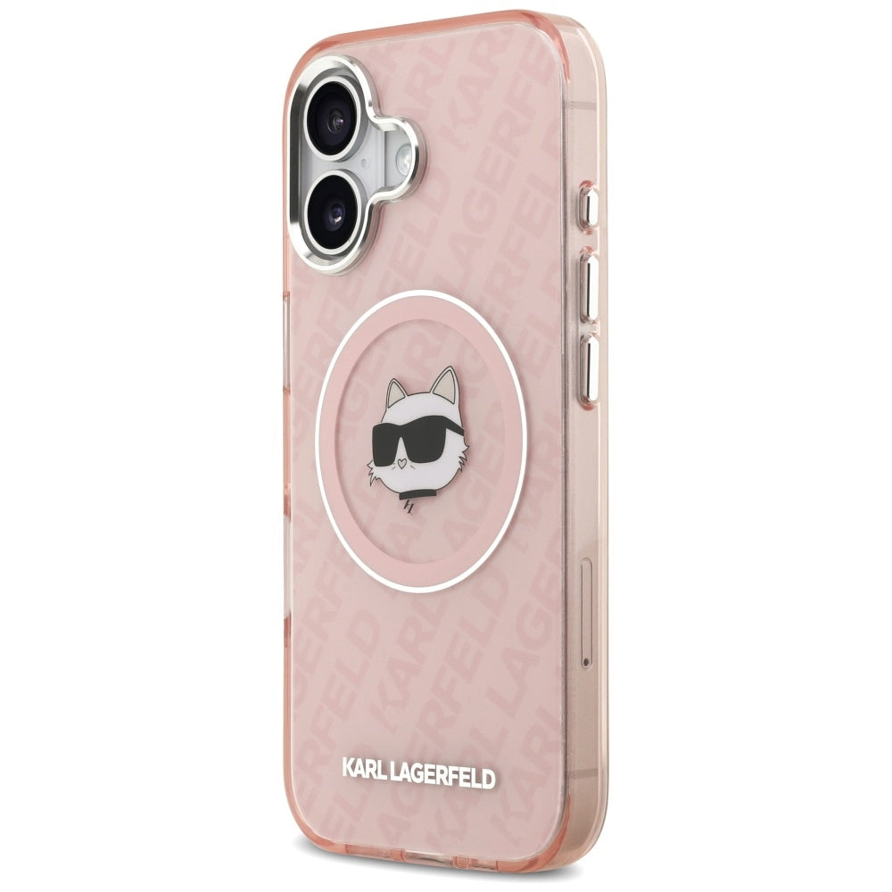 MagSafe Hülle für Apple iPhone 17, Karl Lagerfeld, IML Choupette's Head, Rosa