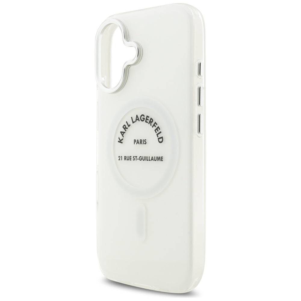 Étui MagSafe pour Apple iPhone 17, Karl Lagerfeld, IML Logo RSG, Transparent