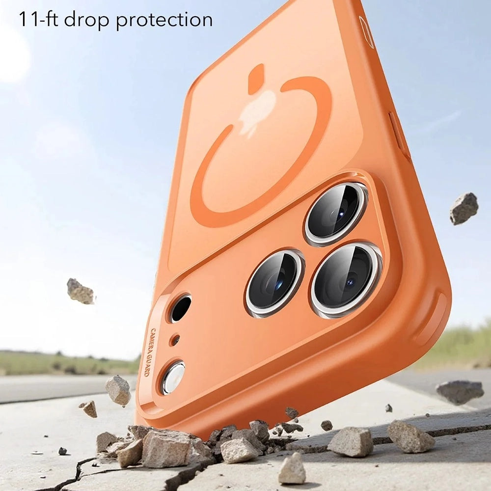 Coque MagSafe pour Apple iPhone 17 Pro, ESR, Classic Hybrid, Orange Satiné