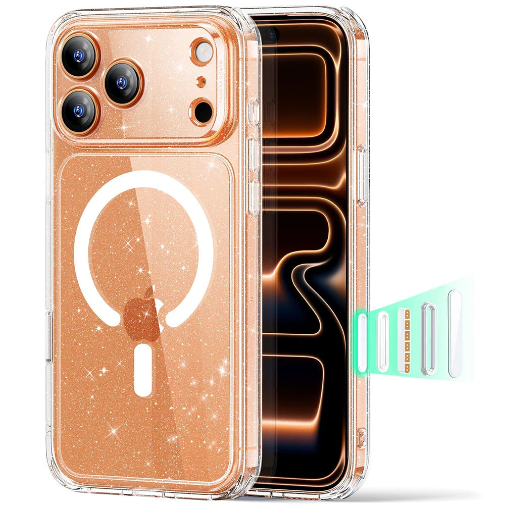 Housse MagSafe pour Apple iPhone 17 Pro, ESR, Classic Hybrid Shimmer, Transparente