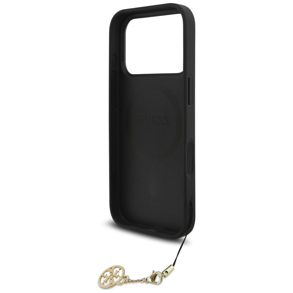Étui MagSafe pour Apple iPhone 17 Pro, Guess, 4G Charm Cradle, Noir
