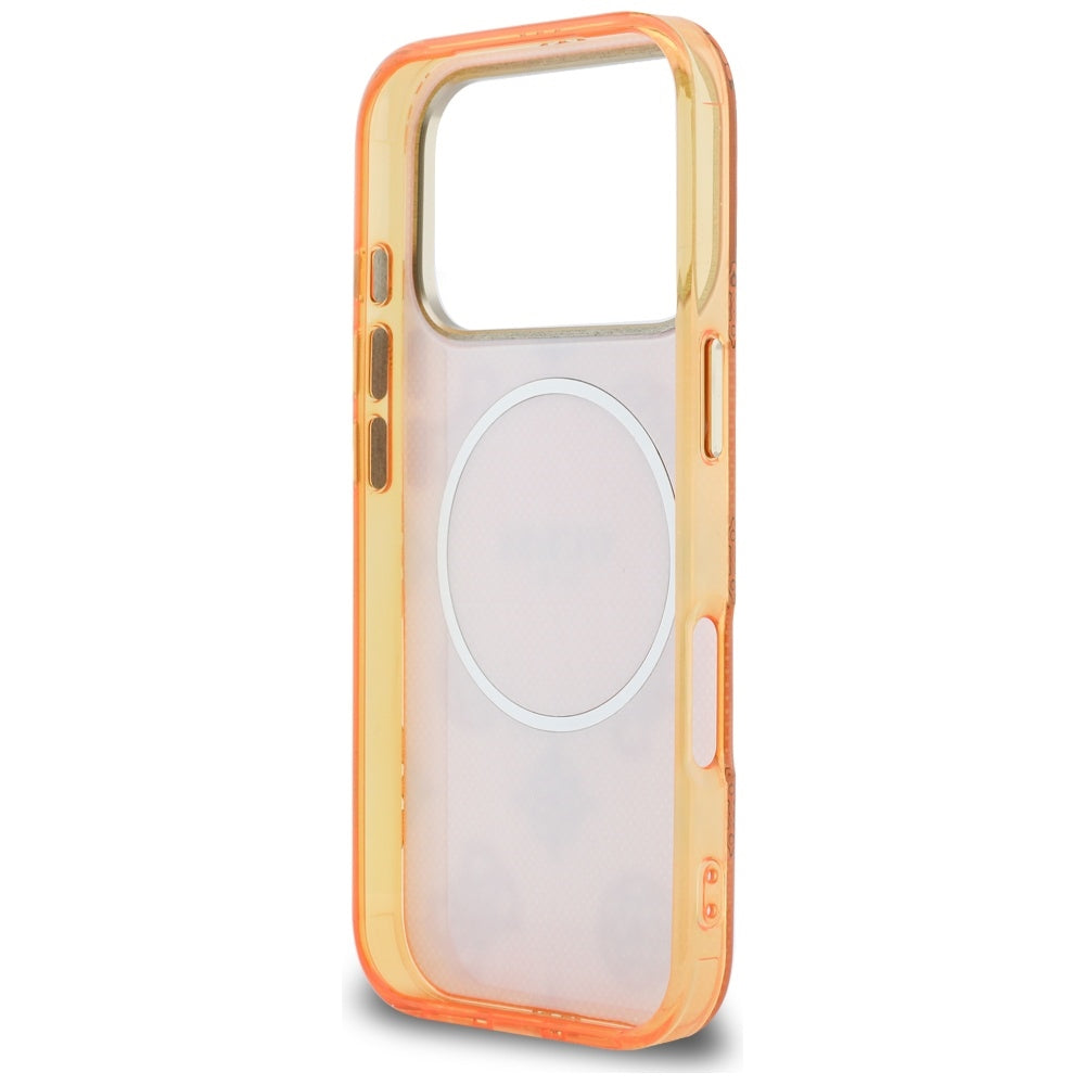 MagSafe Hülle für Apple iPhone 17 Pro, Guess, IML Peony Dot, Orange