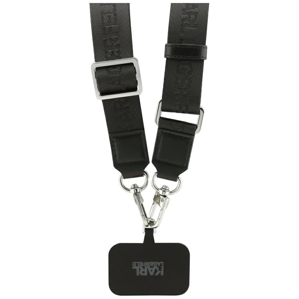MagSafe Hülle für Apple iPhone 17 Pro, Karl Lagerfeld, Big Strap Karl Metal Logo, Schwarz