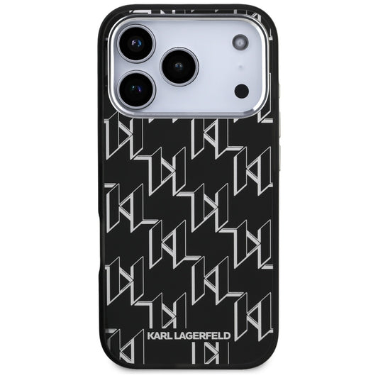 Étui MagSafe pour Apple iPhone 17 Pro, Karl Lagerfeld, IML KL Monogram, Noir