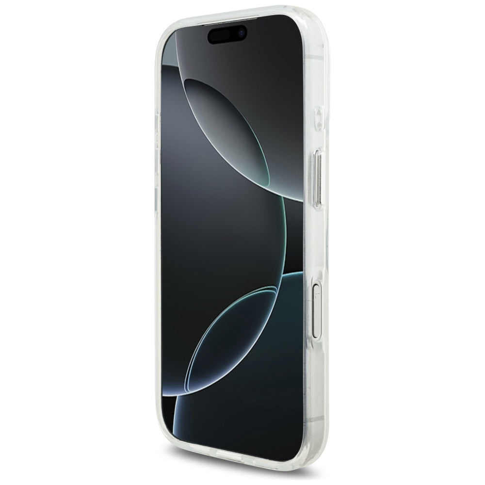 Coque MagSafe pour Apple iPhone 17 Pro, Karl Lagerfeld, IML Logo RSG, Transparente