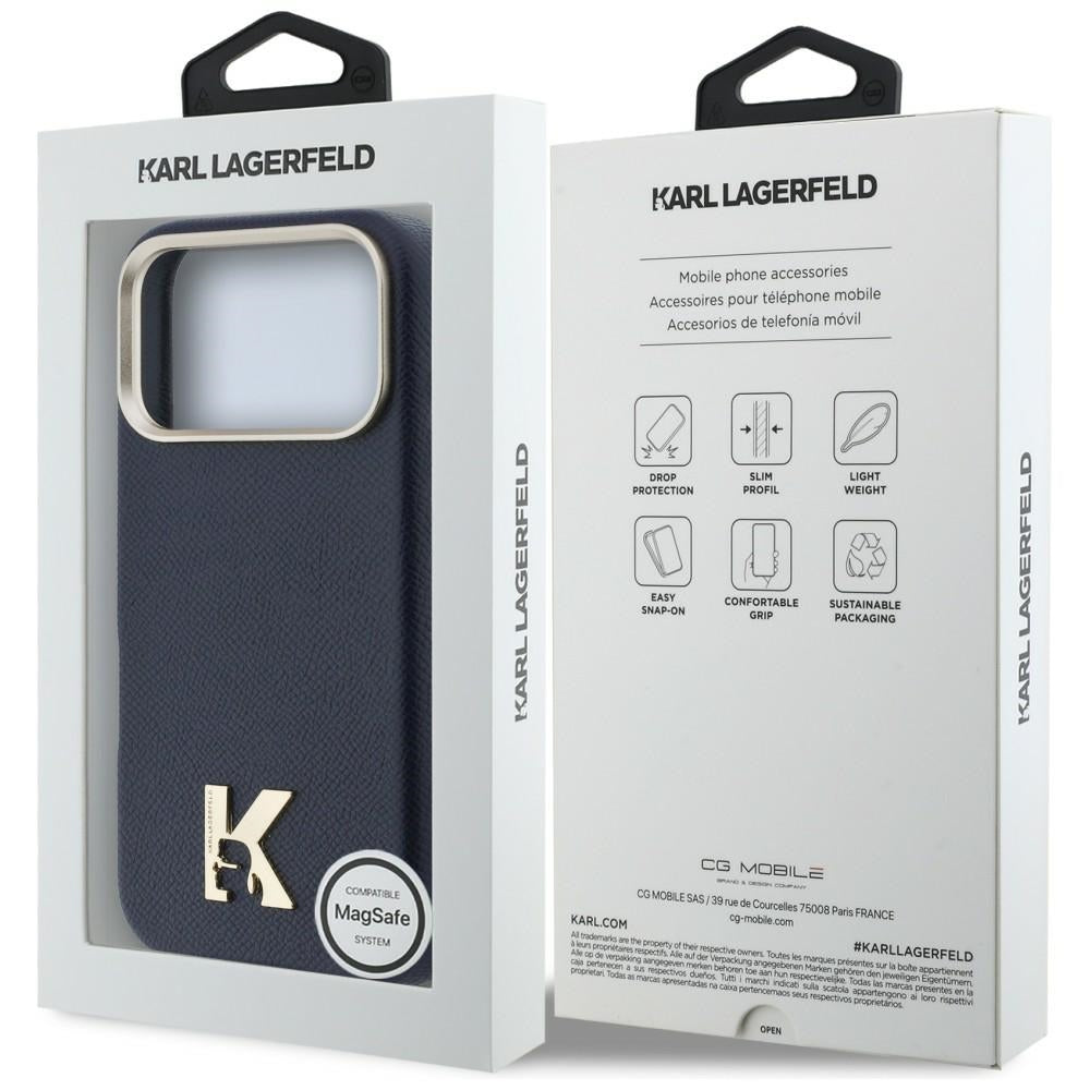 MagSafe Hülle für Apple iPhone 17 Pro, Karl Lagerfeld, Karl Head Logo, Blau
